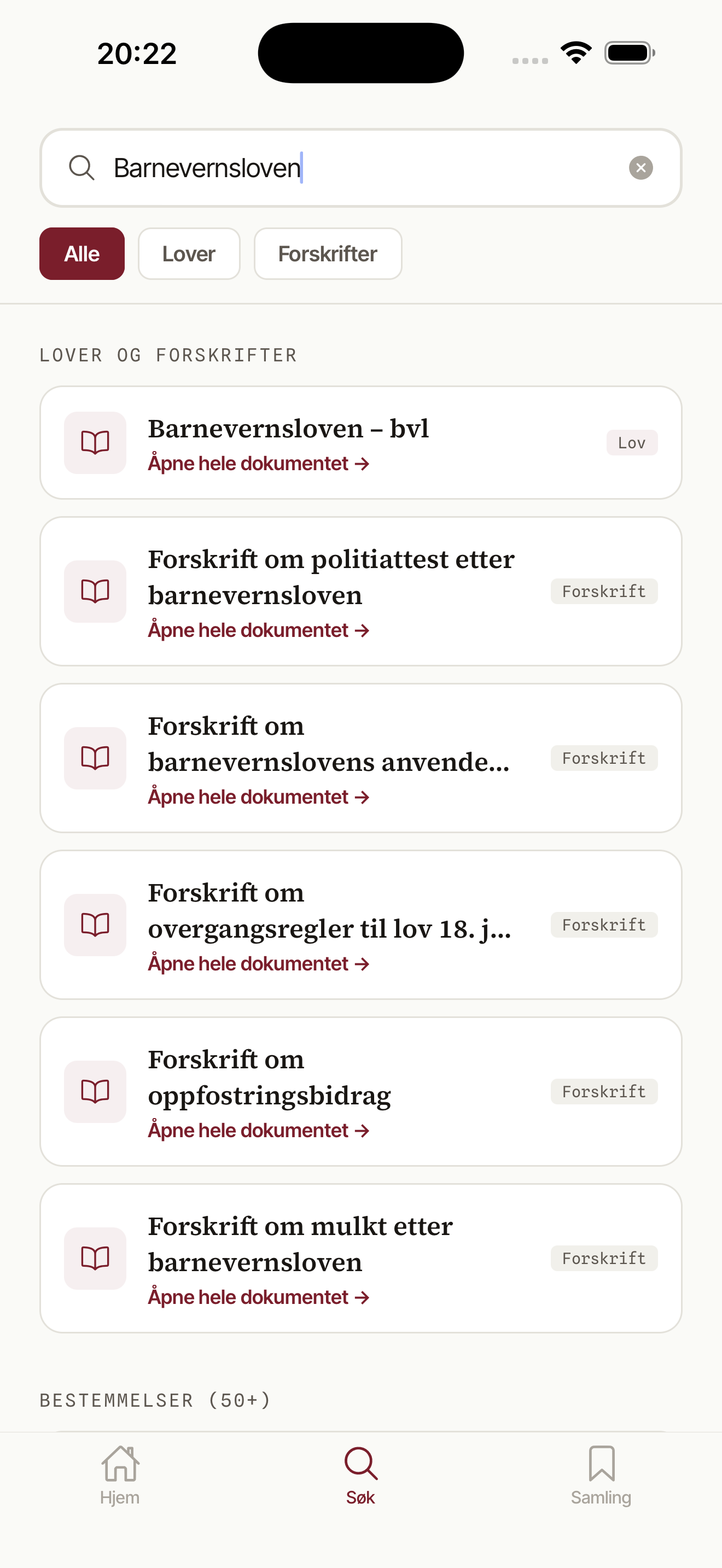 Paragraf – søk i lovverket